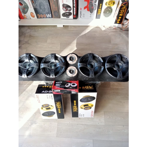 20cm Midrange 2 Takım + 10cm Dome Tweeter + Universal Pandizot - Hazır Ses Sistemi