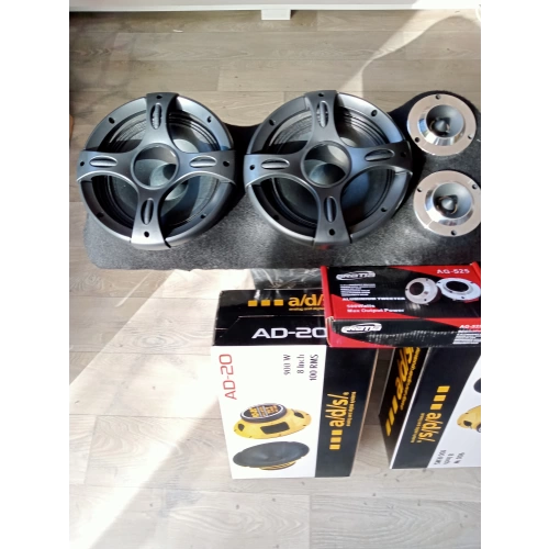 20cm Midrange 2 Takım + 10cm Dome Tweeter + Universal Pandizot - Hazır Ses Sistemi