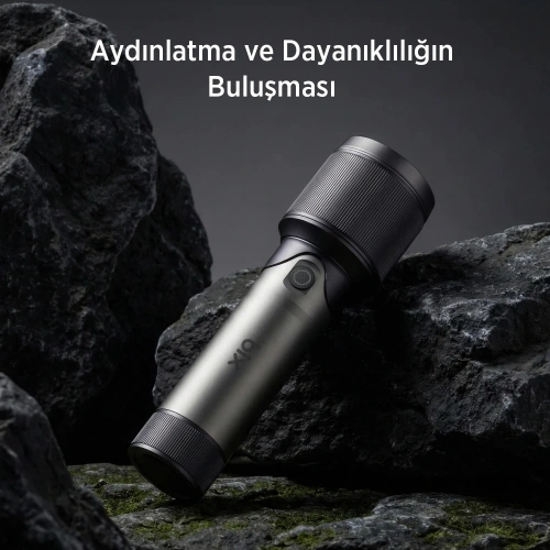 Bix BX2139FL Şarjlı El Feneri , 60w Led , 2000 Lümen , 1000 Metre Uzun Menzil , Zoomlu , Power Ledli Metal El Feneri