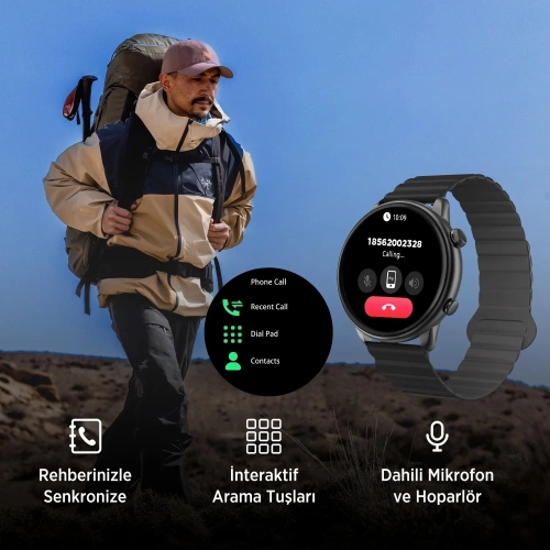 BİX Akıllı Saat - SW02AI 1.43” AMOLED Ekran, Bluetooth , Telefon Görüşme ve ChatGPT Destekli  iOS & Android Uyumlu Akıllı Saat