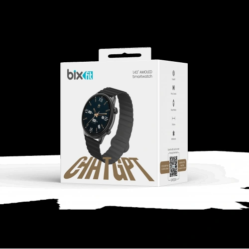 BİX Akıllı Saat - SW02AI 1.43” AMOLED Ekran, Bluetooth , Telefon Görüşme ve ChatGPT Destekli  iOS & Android Uyumlu Akıllı Saat
