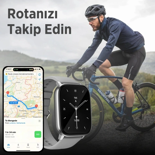 BİX Akıllı Saat Pembe - SW03 2.01” TFT Geniş Ekran, Spor Sağlık Takibi ve Bluetooth , Telefon Görüşme iOS & Android Uyumlu Akıllı Saat