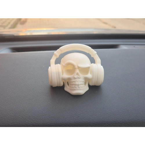 Araba Süsü - Kulaklıklı İskelet Araç Süsü - Müzik Dinleyen İskelet Araç Torpido Süsü