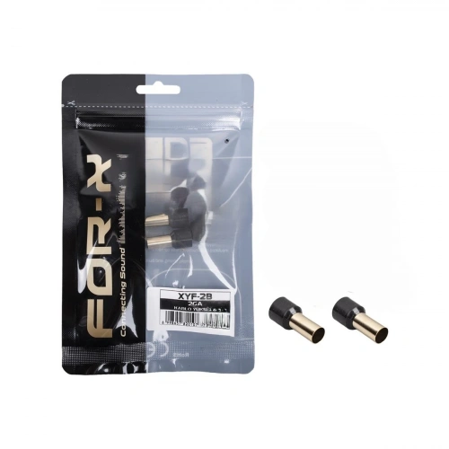 2ga Bakır Yalıtımlı Amfi Kablosu Ucu - 2 Adet - Siyah - 35 Mm İzoleli Bakır Yüksük - 2ga Yuvarlak Yüksük - 2 Adet