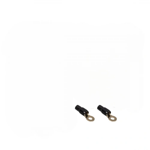 4 GA Bakır Yalıtımlı Amfi Kablo Ucu – Siyah - 2 Adet - Şase İçin Bakır Pabuç - 4ga Amfi Güç Kablosu Ucu - 2 Adet