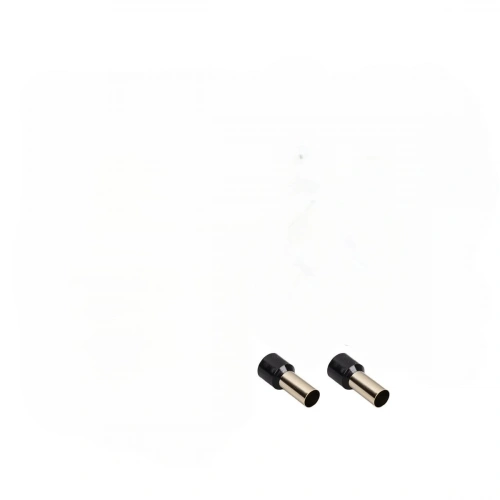 4ga Bakır Yalıtımlı Amfi Kablosu Ucu - 2 Adet - Siyah - 25 Mm İzoleli Bakır Yüksük - 4ga Yuvarlak Yüksük - 2 Adet