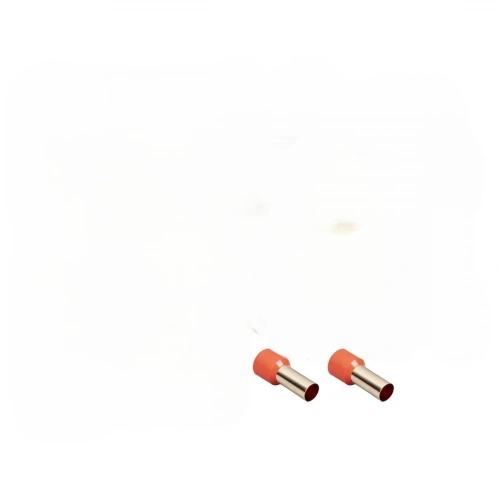 4ga Bakır Yalıtımlı Amfi Kablosu Ucu - Kırmızı - 2 Adet - 25 Mm İzoleli Bakır Yüksük - 4ga Yuvarlak Yüksük - 2 Adet