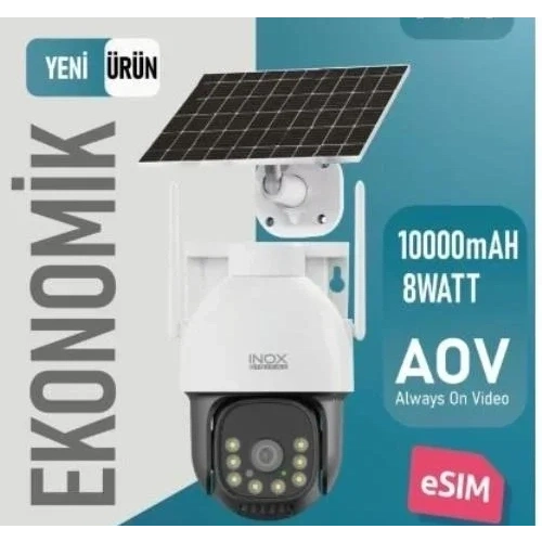 İnox Solar Güvenlik Kamerası - İnox X11 4G e-SİM Destekli 2MP Güneş Enerjili Güvenlik Kamerası
