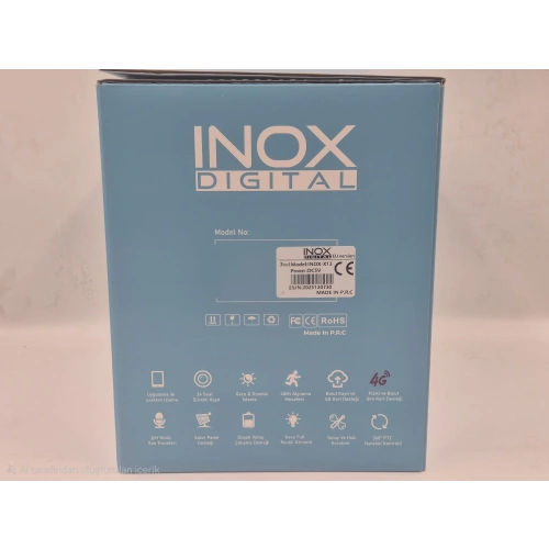 İnox Solar Güvenlik Kamerası - İnox X13 4G e-SİM Destekli 2 + 2 + 2 MP Güneş Enerjili Güvenlik Kamerası