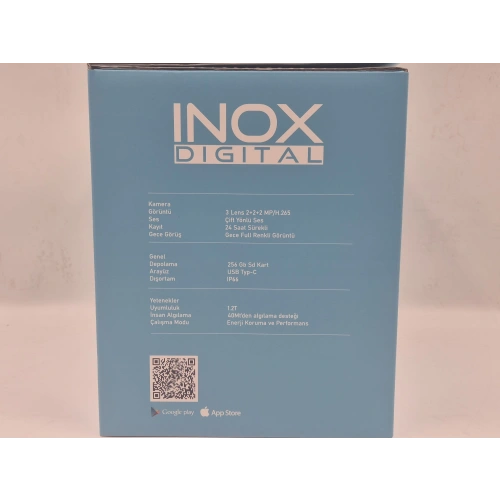 İnox Solar Güvenlik Kamerası - İnox X13 4G e-SİM Destekli 2 + 2 + 2 MP Güneş Enerjili Güvenlik Kamerası