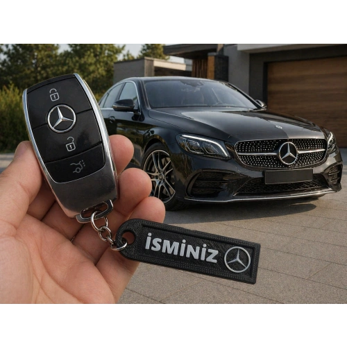 İsimli Mercedes Anahtarlık , Kişiye Özel - Hediyelik İsimli Araç Logolu Anahtarlık - İsimli Mercedes Araba Anahtarlığı