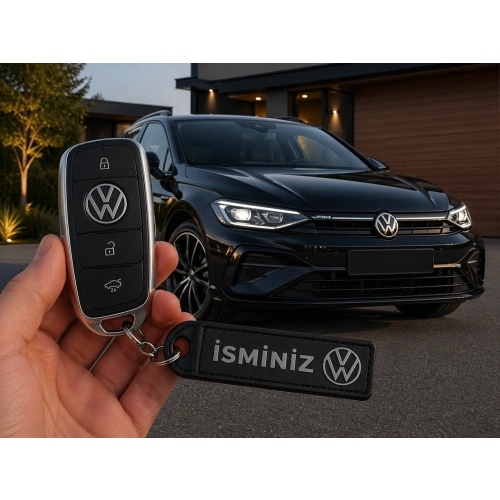 İsimli Volkswagen Anahtarlık , Kişiye Özel - Hediyelik İsimli Araç Logolu Anahtarlık - İsimli VW Araba Anahtarlığı