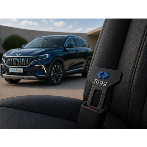 TOGG Kemer Tokası , TOGG Logolu Araç Kemer İkaz Susturucu , TOGG Kemer Bip Bip Susturucu - 2 Adet