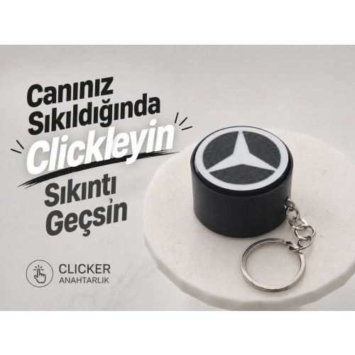 Mercedes Clicker Anahtarlık , Mercedes Logolu Clicker Araç Anahtarlığı - Mercedes Araba Anahtarlık