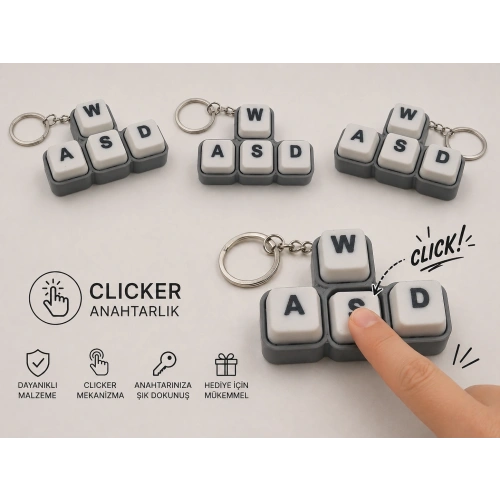 WASD Clicker Anahtarlık , Wasd Klavye Clicker Araç Anahtarlığı - asdw Araba Anahtarlık
