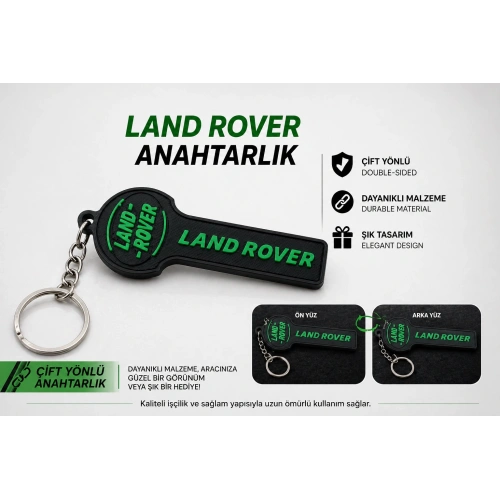 Land Rover Anahtarlık , Land Rover Logolu Çift Yönlü Araç Anahtarlık - Hediyelik Land Rover Araba Anahtarlığı