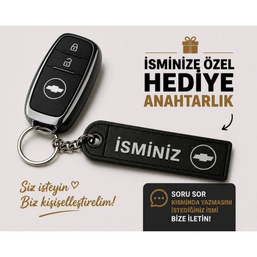 İsimli Chevrolet Anahtarlık , Kişiye Özel - Hediyelik İsimli Chevrolet Araç Logolu Anahtarlık - İsimli Araba Anahtarlığı