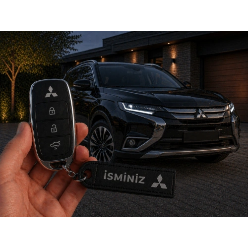 İsimli Mitsubishi Anahtarlık , Kişiye Özel - Hediyelik İsimli Mitsubishi Araç Logolu Anahtarlık - İsimli Araba Anahtarlığı