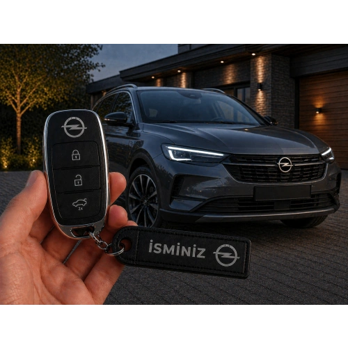 İsimli Opel Anahtarlık , Kişiye Özel - Hediyelik İsimli Opel Araç Logolu Anahtarlık - İsimli Araba Anahtarlığı