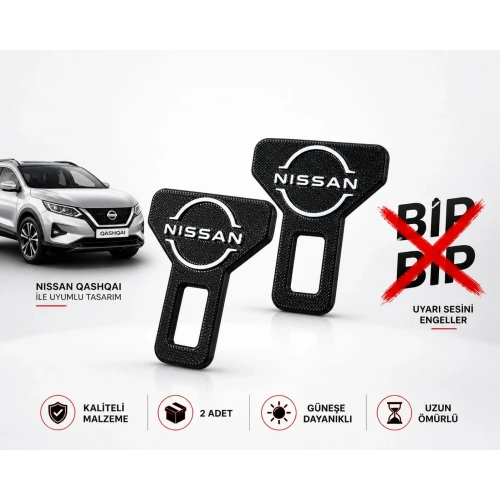 Nissan Kemer Tokası , Nissan Logolu Araç Kemer İkaz Susturucu , Nissan Kemer Bip Bip Susturucu - 2 Adet