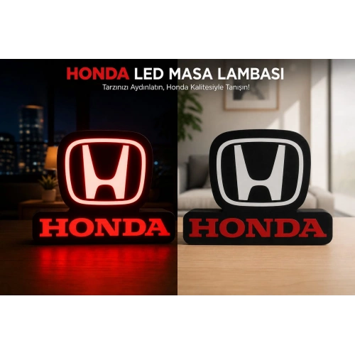Honda Masa Lambası , Honda Logolu Led Işıklı Masa Lambası , Honda Gündüz Gece Masa Lambası