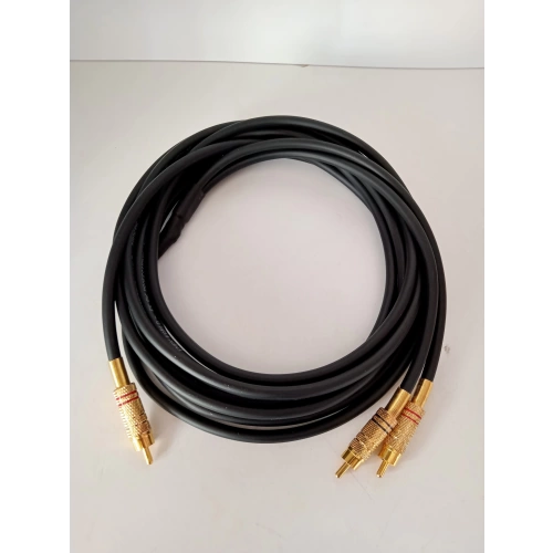 Amfi Rca Kablosu - 1 Giriş 2 Çıkış Bakır Kablo Teyp Subwoofer Çıkışı İçin - 5 Metre