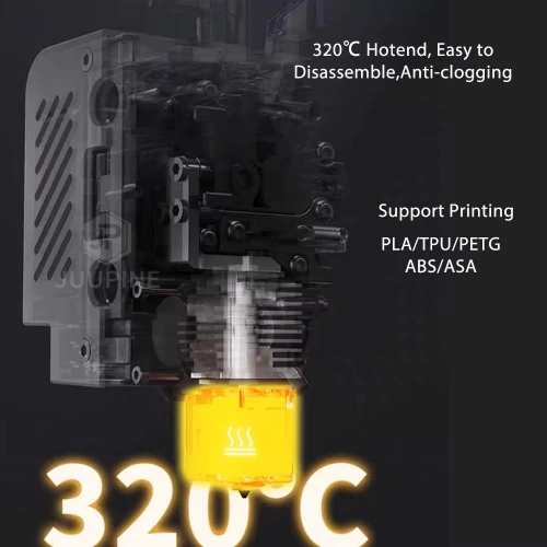 Anycubic Kobra S1 Hotend 0.4 - Anycubic Kobra S1 0.4mm Sertleştirilmiş Çelik Nozzle Hotend - 0.4mm