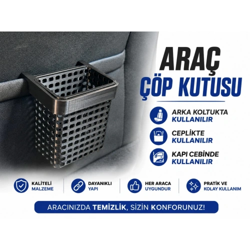 Araç Çöp Kutusu , Araç Kapı Ceplik Çöp Kovası , Universal Araç Koltuk Arkası Çöp Kutusu
