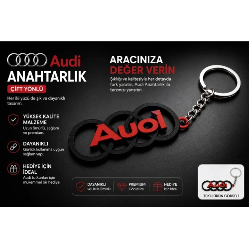 AUDİ Anahtarlık , AUDİ Logolu Araç Anahtarlık - AUDİ Araba Anahtarlığı
