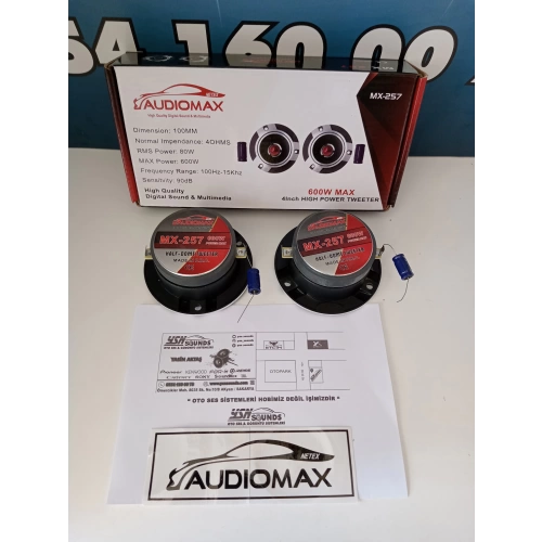 Audiomax Dome Tweeter 10cm - 600w 80RMS 10cm Dome Tweeter