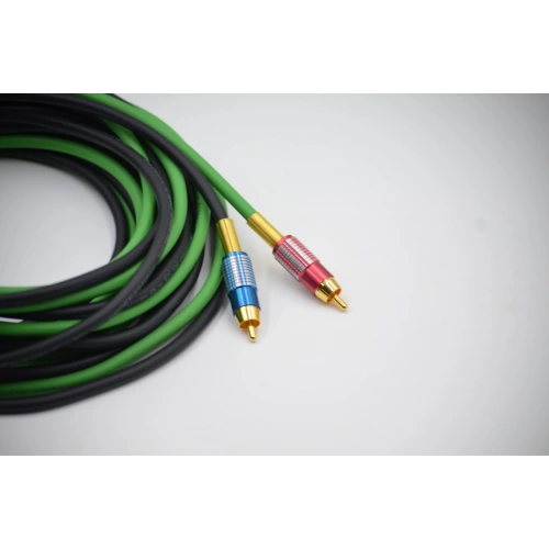 Bakır Amfi Rca Kablosu - 2 Giriş 4 Çıkış Anfi Rca Kablosu - 1 Metre - El Yapımı Tam Bakır - 1 Metre