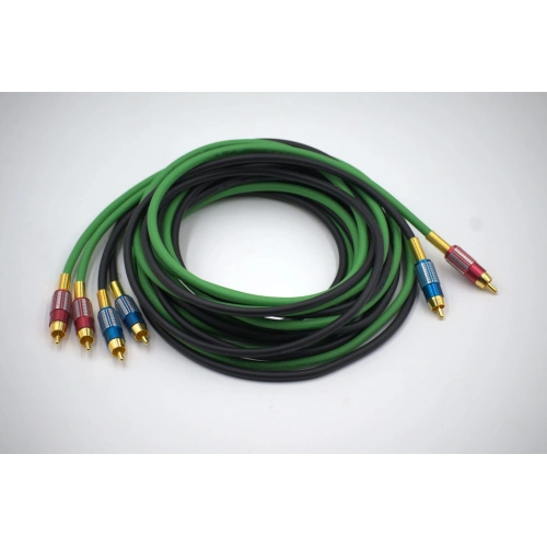 Bakır Amfi Rca Kablosu - 2 Giriş 4 Çıkış Anfi Rca Kablosu - 2 Metre - El Yapımı Tam Bakır - 2 Metre
