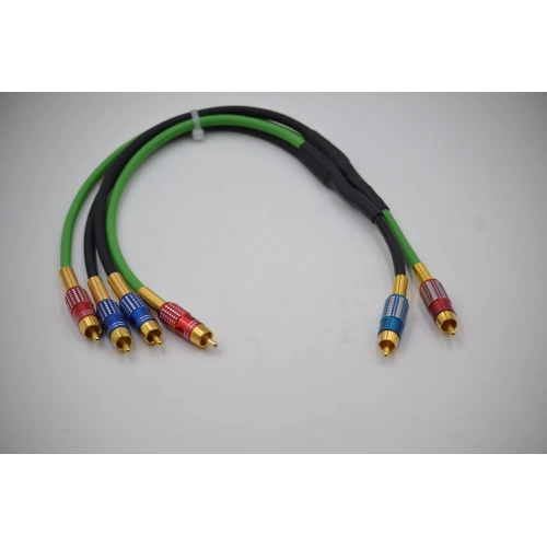 Bakır Amfi Rca Kablosu 50cm - 2 Giriş 4 Çıkış Anfi Rca Kablosu - 50cm - El Yapımı Tam Bakır - 50 cm