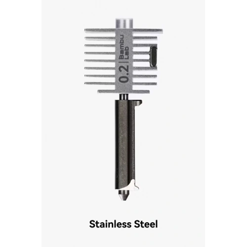 Bambu Lab A1 Hotend - Bambu Lab 0.2mm Sertleştirilmiş Çelik Nozzle Hotend - 0.2mm