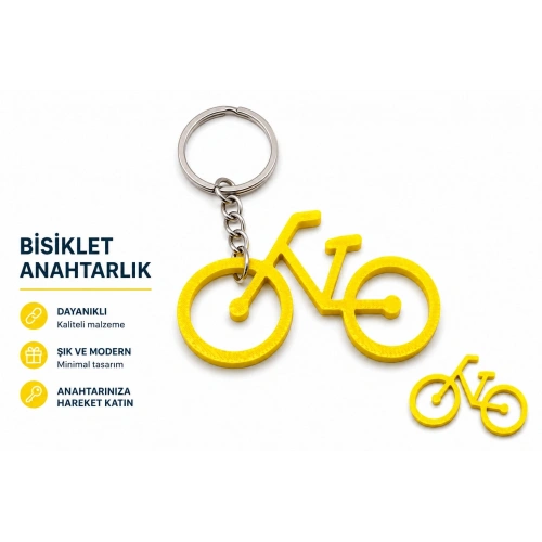 Bisiklet Anahtarlık , Sarı Bisiklet Araç Anahtarlık - Bisiklet Araba Anahtarlığı