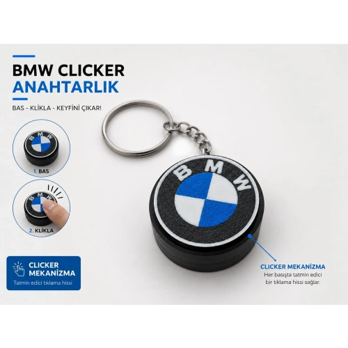 BMW Clicker Anahtarlık , BMW Logolu Clicker Araç Anahtarlığı - BMW Araba Anahtarlık