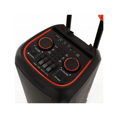 Carboon Bluetooth Hoparlör - NDR-1095 Büyük Boy Karaoke ve Parti Hoparlörü , Tekerlekli , Çek çekli , Mikrofonlu , RBG Bluetooth Hoparlör