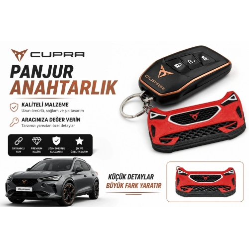 Cupra Anahtarlık , Cupra Panjur Görünümlü Araç Anahtarlık - Cupra Araba Anahtarlığı