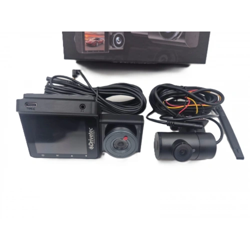 Drivetec 3 Kameralı Araç Ön , İç ve Arka Kayıt Kamerası , Ultra HD, Ekranlı, Araç İçi + Ön + Arka Kamera Siyah