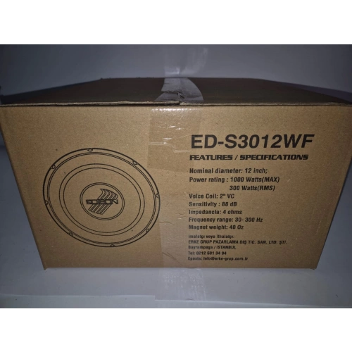 Edison 30cm Bass – 1000w 300RMS Edison Subwoofer 30cm Bufur