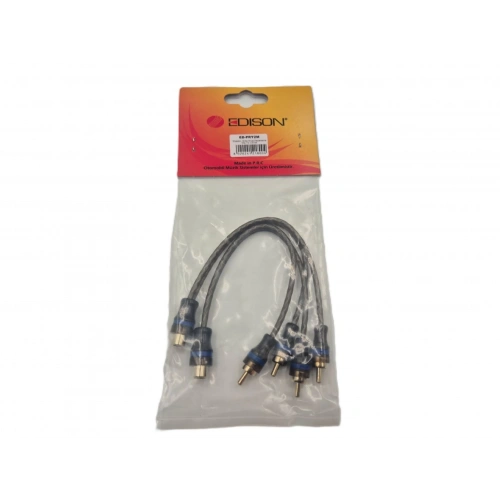 Edison Ofc Y Kablo 2 Adet – %100 Bakır Amfi Y Kablo – 1 Dişi 2 Erkek Y Kablo – 2 Adet