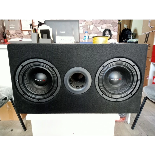 For-x 20cm Çift Kabinli Bass - Tanesi 200RMS 2 Tane Subwoofer + 20cm Çiftli Kabin Bass