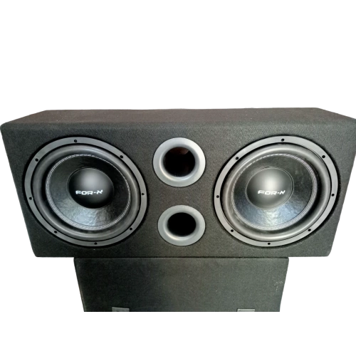 For-x 30cm Çift Kabinli Bass - Tanesi 400RMS 4 + 4 Ohm Çift Bobin Subwoofer + 30cm Çiftli Kabin Bass