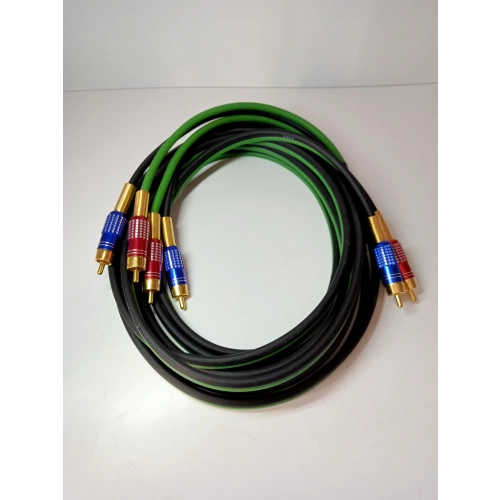 For-x Amfi Rca Kablosu - El Yapımı OFC + %100 Bakır Parazit Yapmaz - 2 Giriş 4 Çıkış Anfi Rca Kablosu - 5 Metre