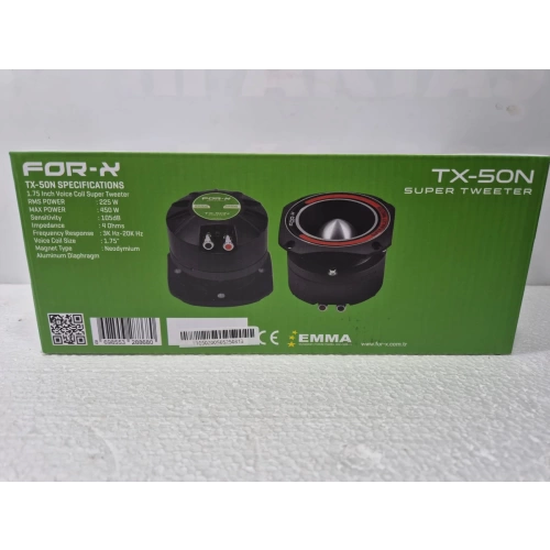 For-x Dome Tweeter 10cm - PRO 450w 225 RMS Tiz - For-x TX-50N 10cm Dome Tweeter