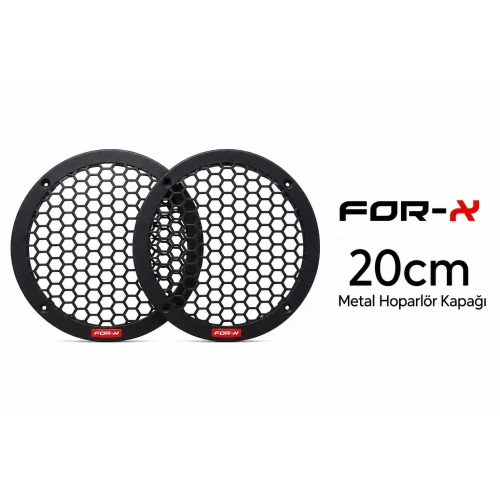 For-x Midrange Kapağı 20cm - For-x 20cm Metal Hoparlör Kapak - 2 Adet