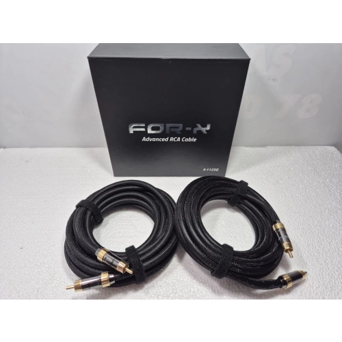 For-x OFC Rca Kablosu 5 Metre – For-x X-1125Q Tam Profesyonel %100 Bakır Amfi Rca Kablosu