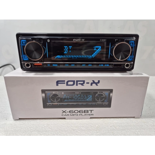 For-x Teyp – For-x X-606BT 4x60w – 3 Amfi Çıkışlı - Bluetoothlu - 7 Renk - Geniş Soğutuculu Tesisat Teybi