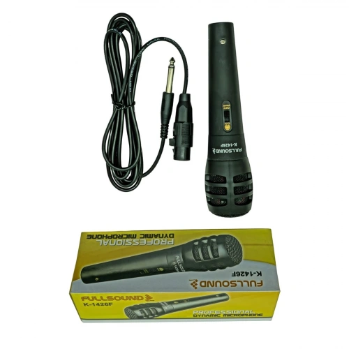 FULLSOUND Kablolu El Mikrofonu , Dinamik 2 Metre Kablolu Profesyonel El Mikrofonu