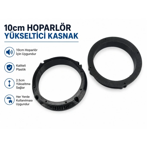 Hoparlör Yükseltici Kasnak 10CM - 10 CM Hoparlör Kasnağı - 2 Adet
